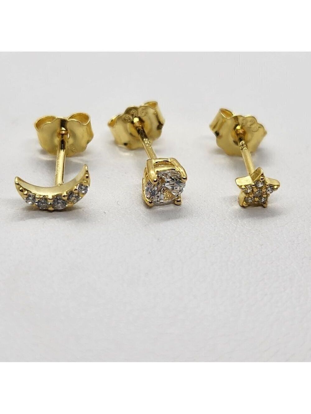 Brand New Sterling Silver 925 3 pcs Stud earrings
